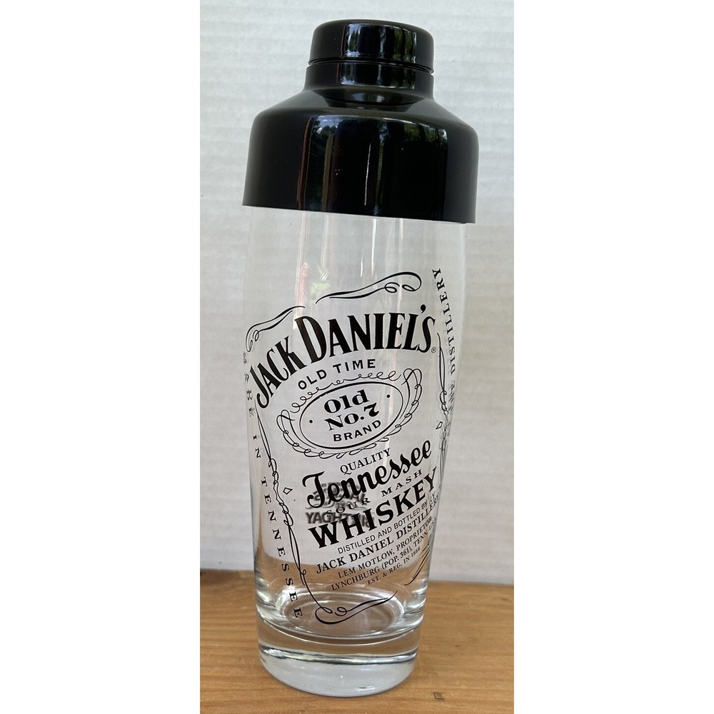 Jack Daniel's Tennessee Whiskey Old No. 7 Glass Cocktail Shaker Mixer Man Cave‎